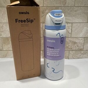 Owala FreeSip 32oz Water Bottle Tied and True Limited Edition Blue Ribbon Bows